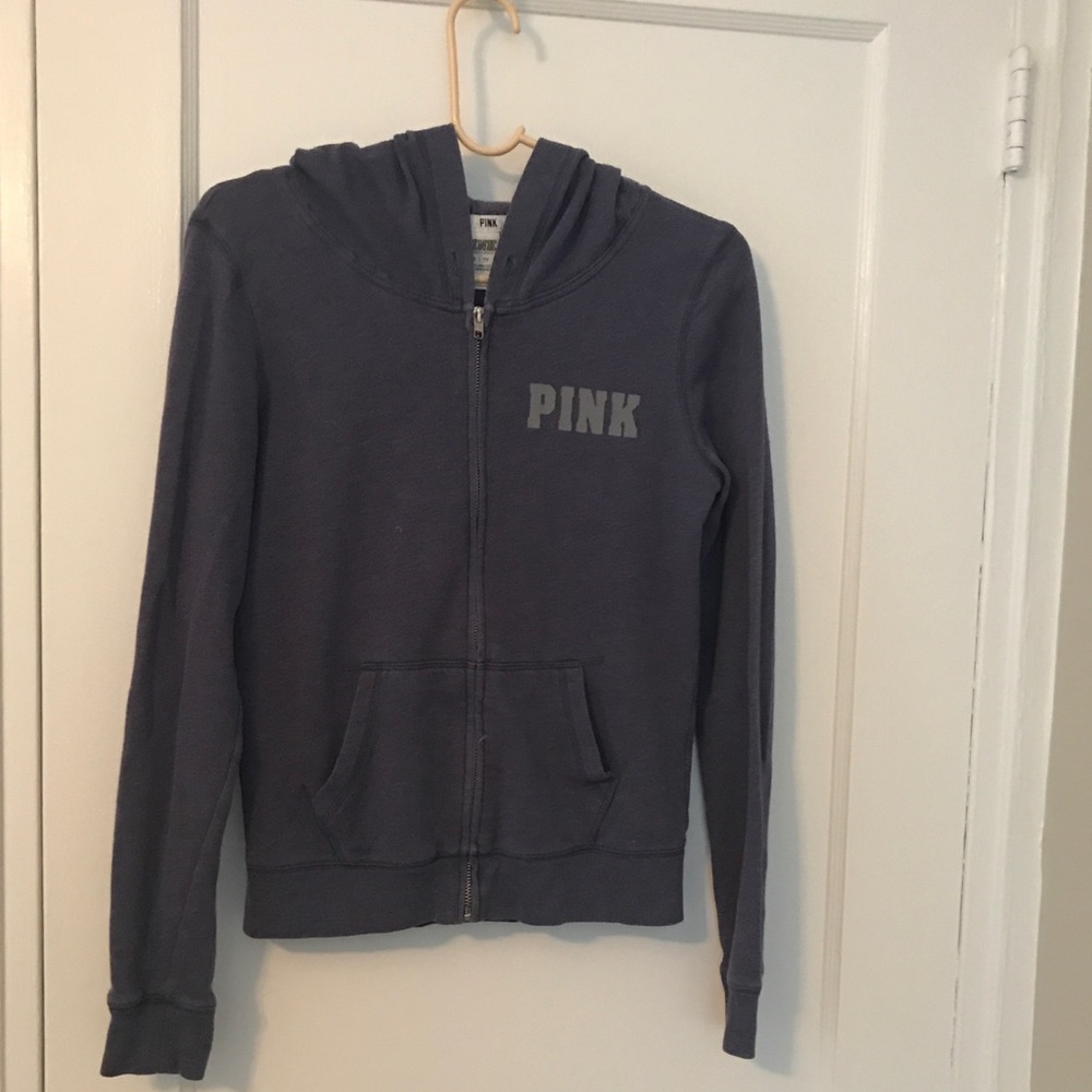 blue Pink zip up hoodie